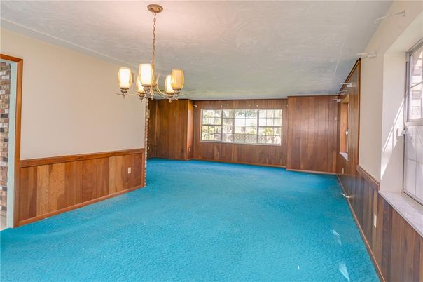 Chandelier, Empty room, Interior, Wooden Walls