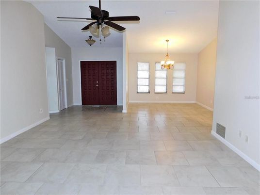Chandelier, Empty room, Interior