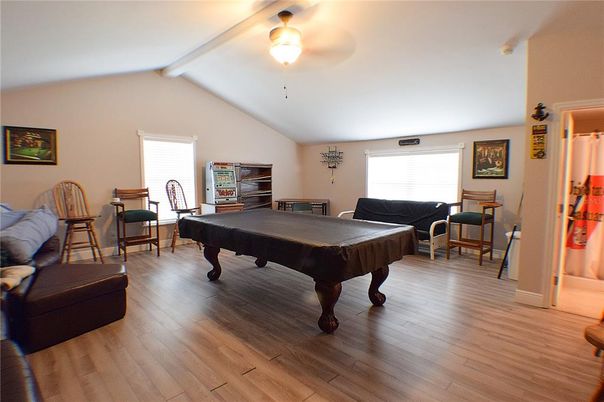 Billiard Table, Game Room, Interior, Wood Texture Flooring