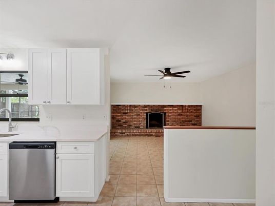 Fireplace, Interior, Kitchen, Stone Walls, Water