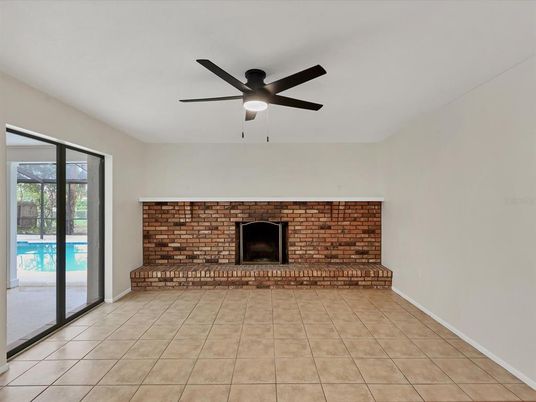 Empty room, Fireplace, Interior, Stone Walls