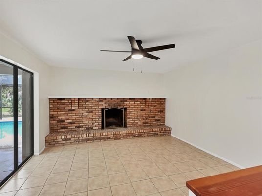Empty room, Fireplace, Interior, Stone Walls