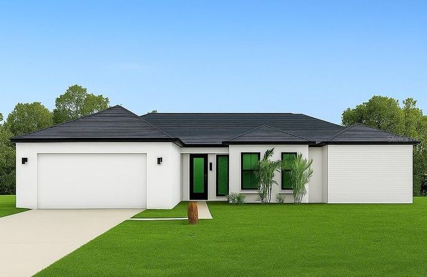 Attached, Exterior, Facade, Ranch