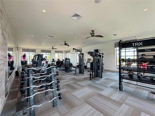 Fitness Equipment, Gym, Interior, Recessed Lighting