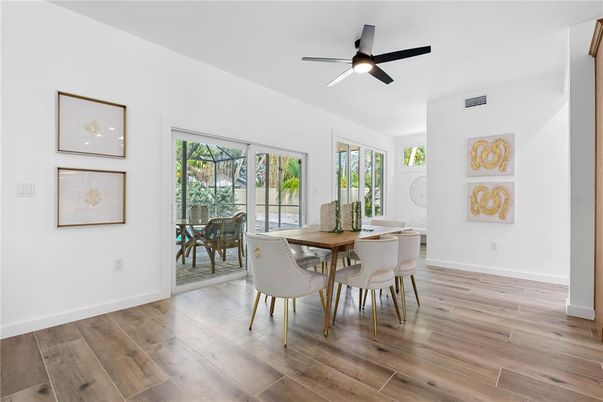 Dining room, Interior, Wood Texture Flooring