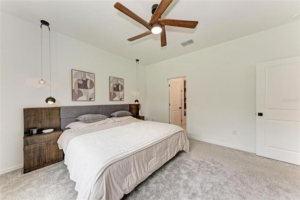 Bedroom, Interior, Pendant Lights