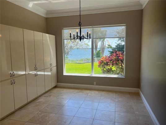 Chandelier, Empty room, Interior, Water