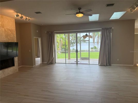 Empty room, Fireplace, Interior, Wood Texture Flooring