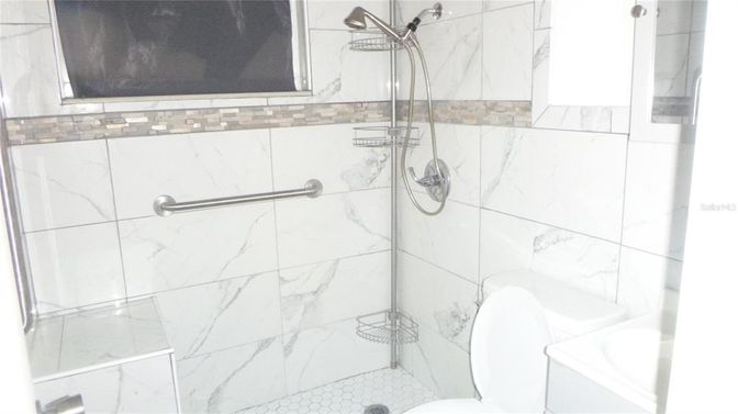 Bathroom, Glass Shower, Interior, Marble Walls