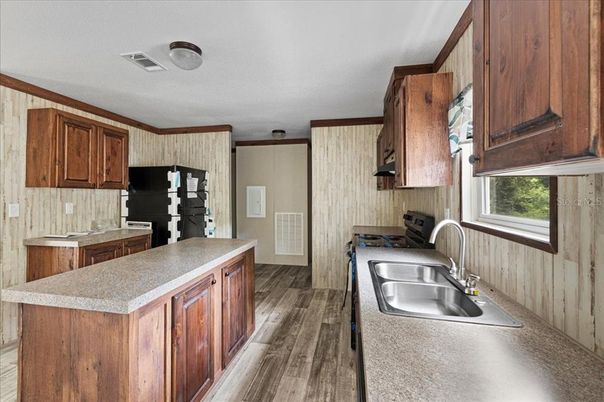 Interior, Kitchen, Wood Texture Flooring