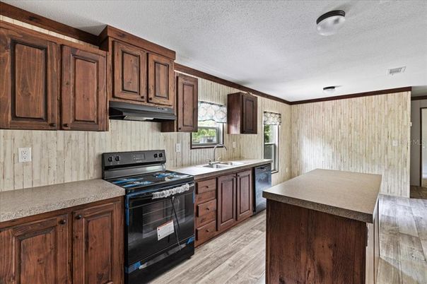 Interior, Kitchen, Wood Texture Flooring