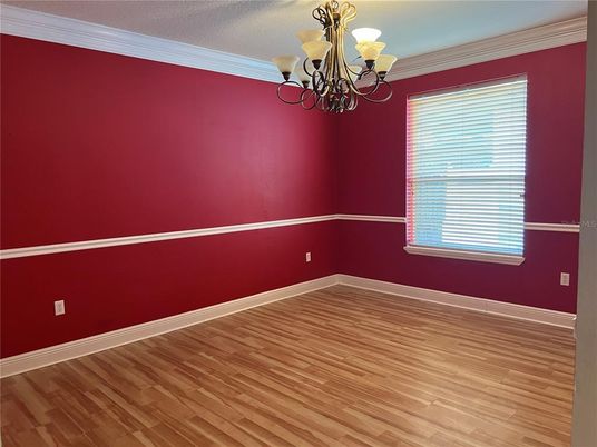 Chandelier, Empty room, Interior, Wood Texture Flooring
