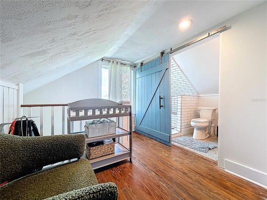 Bathroom, Interior, Recessed Lighting, Wood Texture Flooring