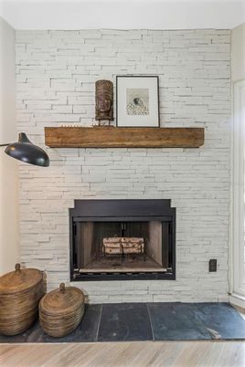 Fireplace, Interior, Stone Walls