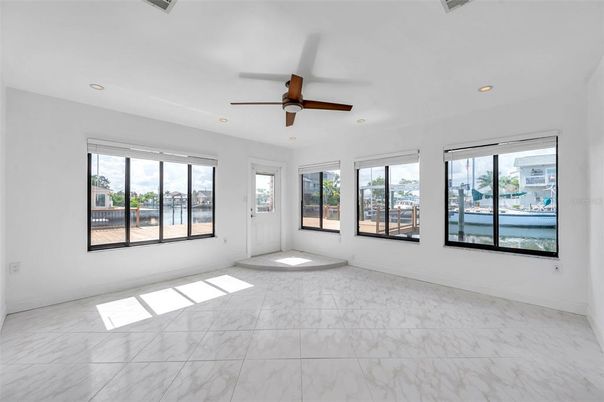 Empty room, Interior, Marble, Recessed Lighting, Water