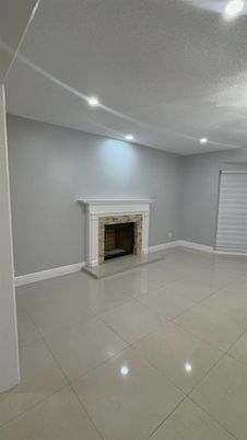 Empty room, Fireplace, Interior, Recessed Lighting