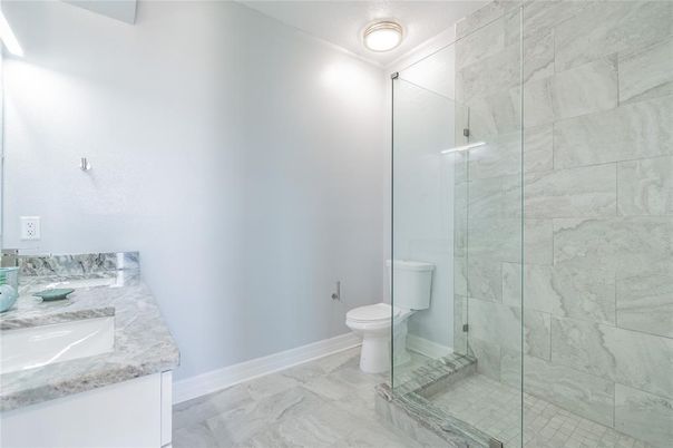 Bathroom, Glass Shower, Interior, Marble, Marble Walls