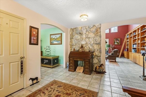 Fireplace, Interior, Stone Walls