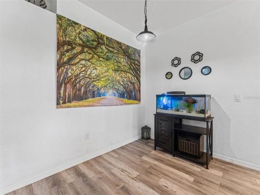 Fireplace, Interior, Pendant Lights, Wood Texture Flooring