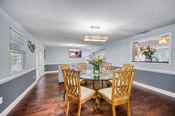 Dining room, Interior, Wood Texture Flooring