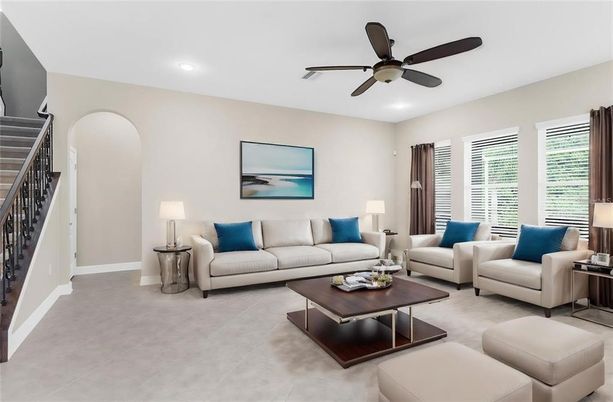 Interior, Living room, Recessed Lighting