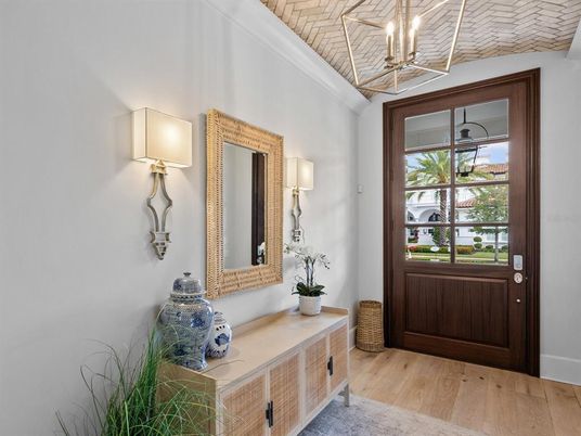 Interior, Pendant Lights, Wood Texture Flooring