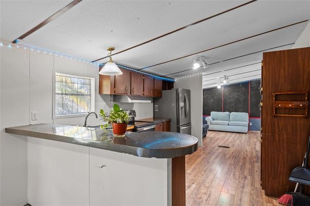 Interior, Kitchen, Wood Texture Flooring