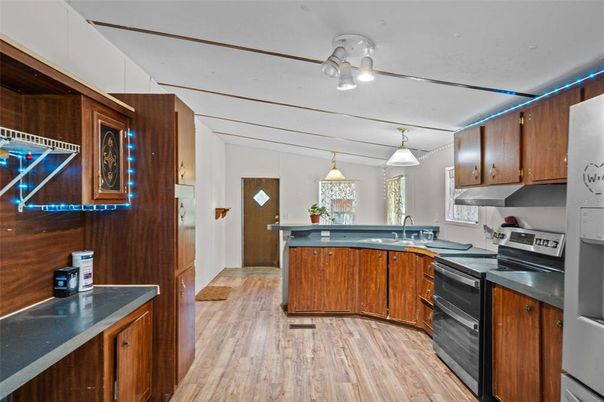 Interior, Kitchen, Wood Texture Flooring
