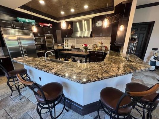 Interior, Kitchen, Pendant Lights, Recessed Lighting, Stainless Steel Appliances
