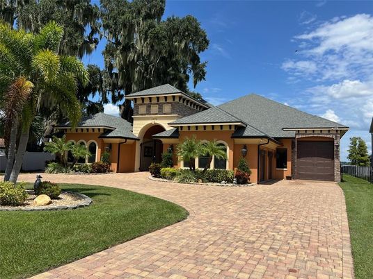 Attached, Backyard, Exterior, Facade, Mediterranean
