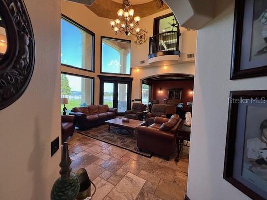 Chandelier, Interior, Living room, Recessed Lighting
