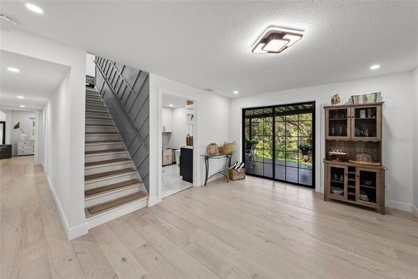Interior, Recessed Lighting, Wood Texture Flooring