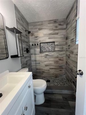 Bathroom, Interior, Wood Texture Flooring, Wooden Walls