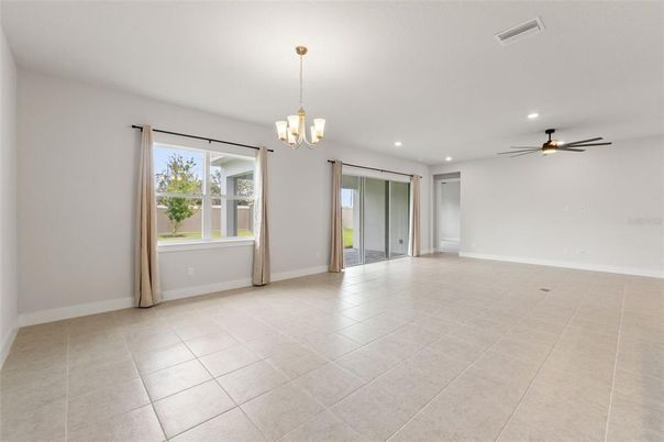 Chandelier, Empty room, Interior, Recessed Lighting