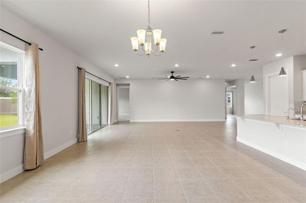 Chandelier, Empty room, Interior, Pendant Lights, Recessed Lighting