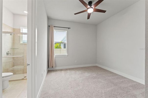 Bathroom, Empty room, Glass Shower, Interior, Recessed Lighting