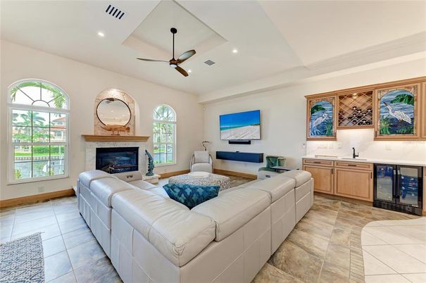 Fireplace, Interior, Living room, Recessed Lighting