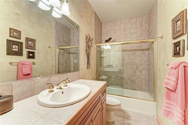 Bathroom, Glass Shower, Interior, Tile Countertops