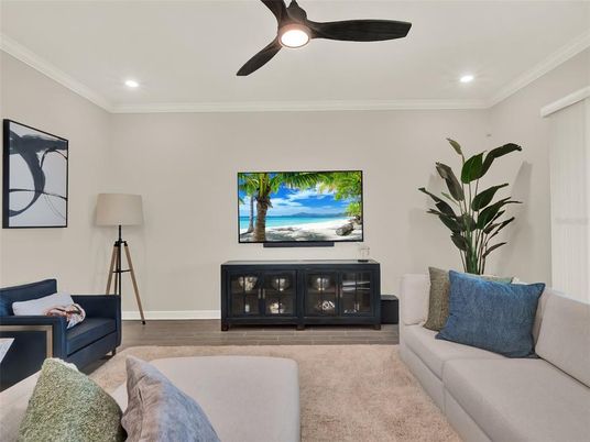Interior, Living room, Recessed Lighting