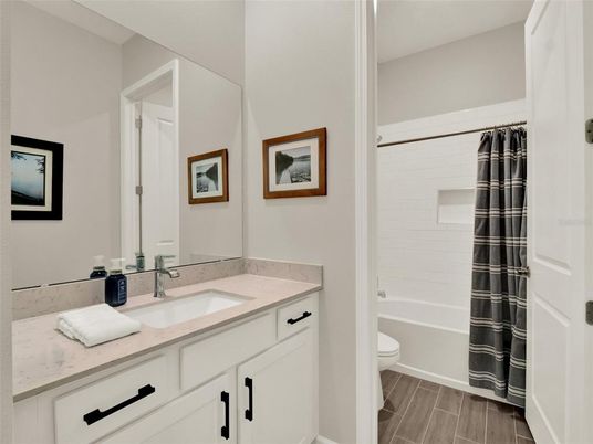 Bathroom, Interior, Wood Texture Flooring