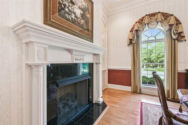 Fireplace, Interior, Wood Texture Flooring