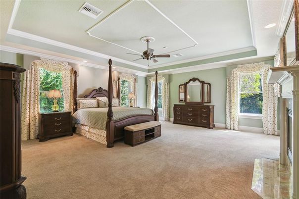 Bedroom, Fireplace, Interior, Recessed Lighting