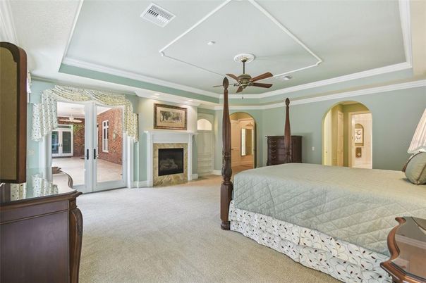 Bedroom, Fireplace, Interior, Recessed Lighting