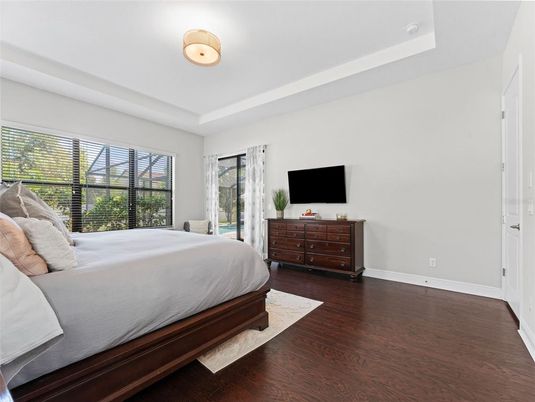 Bedroom, Interior, Wood Texture Flooring
