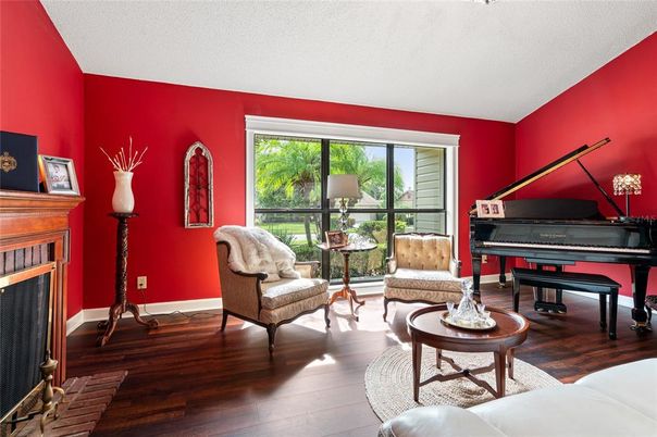 Interior, Living room, Piano, Wood Texture Flooring