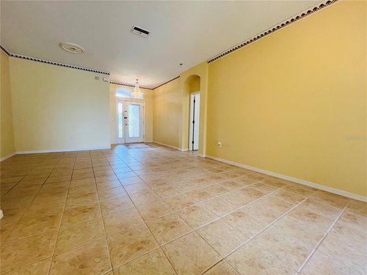 Chandelier, Empty room, Interior