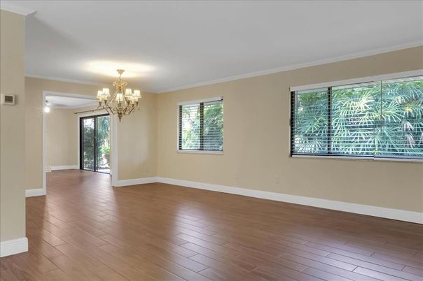 Chandelier, Empty room, Interior, Wood Texture Flooring