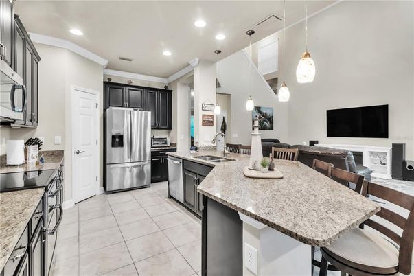 Interior, Kitchen, Pendant Lights, Recessed Lighting, Stainless Steel Appliances