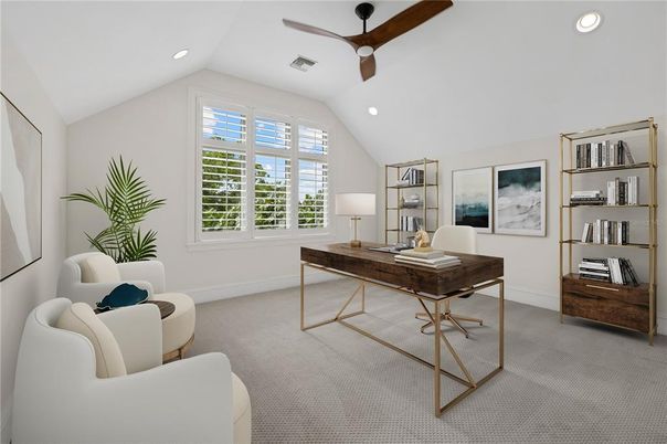 Home Office, Interior, Recessed Lighting