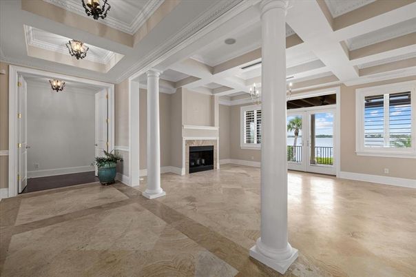 Empty room, Fireplace, Interior